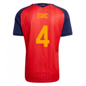 Espanja Eric Garcia #4 Jalkapallovaatteet Kotipaita MM-kisat 2026 Lyhythihainen